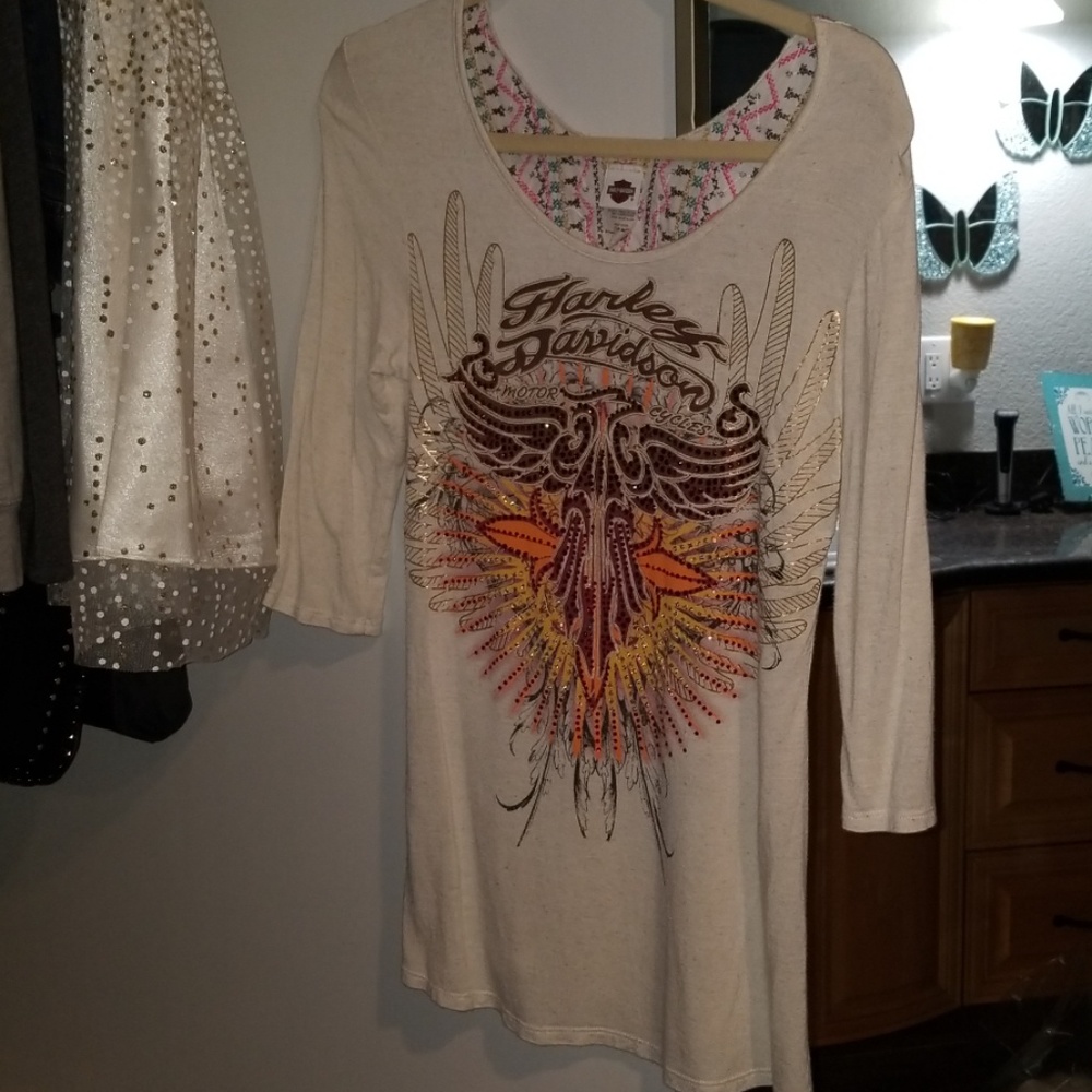 HARLEY Davidson 3/4 length top Size Medium